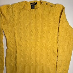 Rugby Ralph Lauren Yellow Cable Knit Sweater